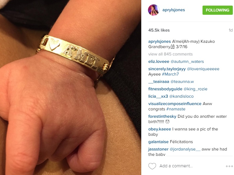 Apryl Jones Reveals Their Baby Girls Name