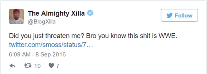 Blogxilla clapped back at the