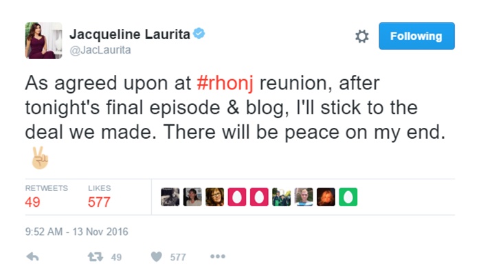 RHONJ Reunion: Jacqueline Laurita + Teresa Giudice Call a Truce