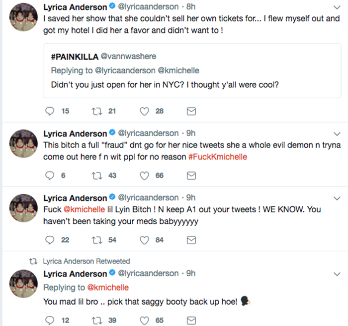 K Michelle Goes on Hostile Attack; Lyrica Anderson CLAPS BACK