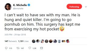 K Michelle Says Her Hot Pocket Needs Exercise