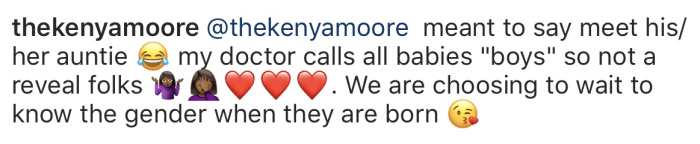 Kenya Moore SLIPS UP and Spills Gender Of Her Baby