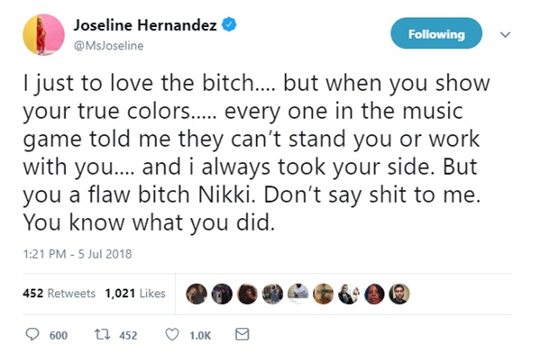 Joseline Hernandez FIRES SHOTS at Nicki Minaj 