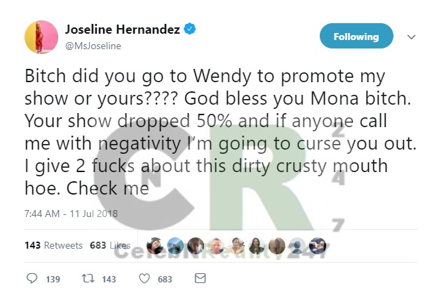 Joseline Hernandez SLAMS Mona Scott Young