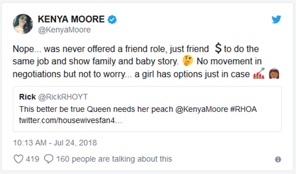 Kenya Moore Offered Pay Cut for #RHOA11